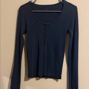 Brandy Melville Navy Blue Long Sleeve